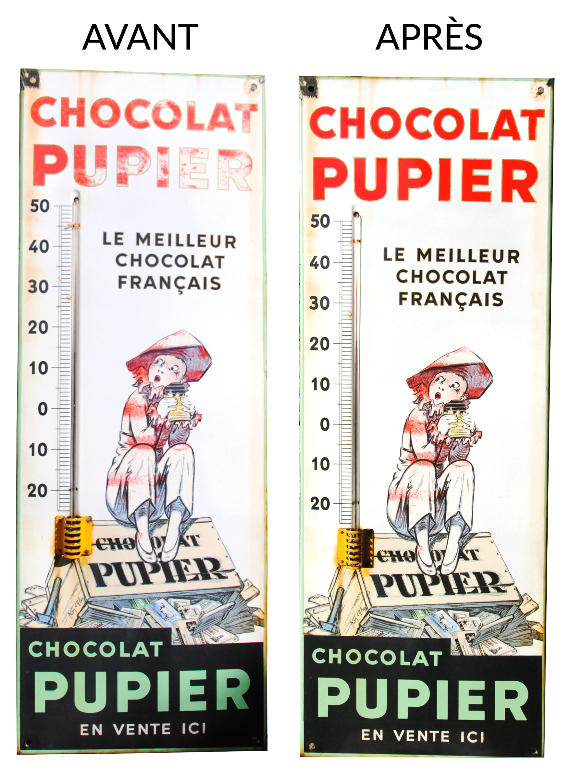 Plaque chocolat Pupier